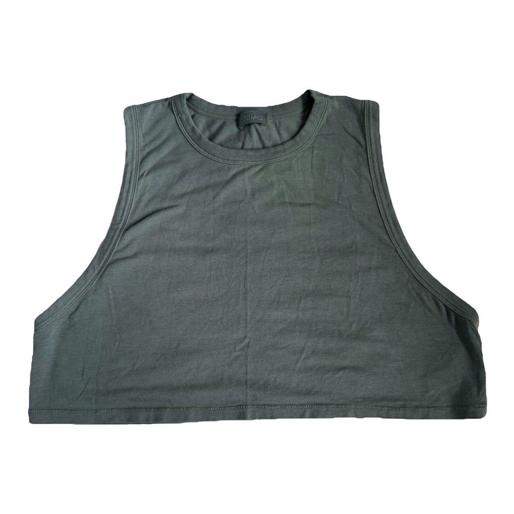 Skims Outdoor Basics Cropped Tank Mineral Green Small Loungewear Women's